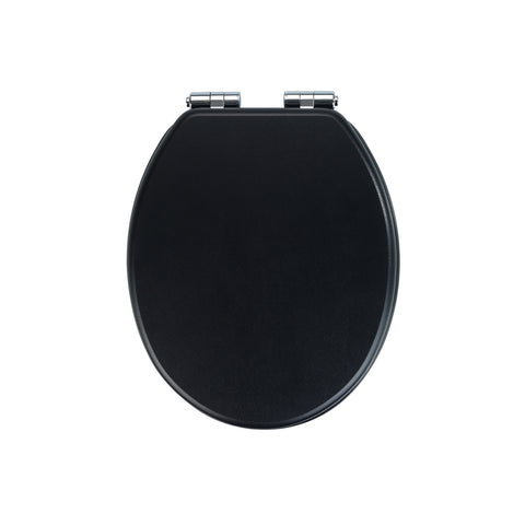 Abattant de toilettes rabattable Cuero noir