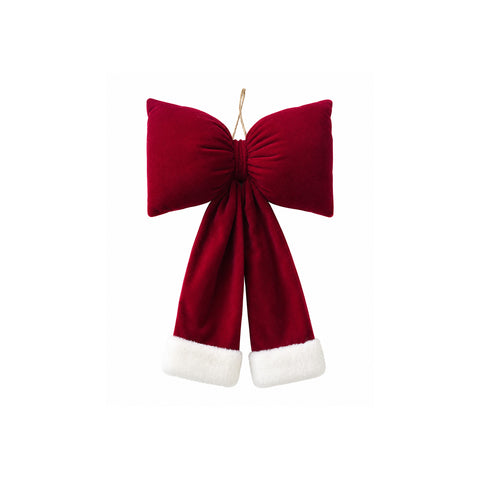 saint joy fiocco albero di natale in velluto rosso con doppia coda 2 misure ean 8050043128515