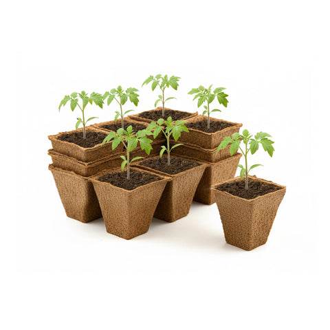 Pots en tourbe biodégradables pour semis et repiquage – Lot de 120 pièces