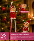 saint joy elfi di natale set 2 pezzi flessibili h40 cm 2 fantasie ean 8050043128430