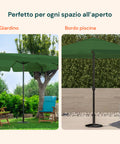 zendea ombrellone da giardino 3x3 regolabile con snodo inclinabile e carrucola ean 8015361595395