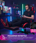 nexor sedia gaming reclinabile con poggiapiedi estraibile cuscino lombare e poggiatesta ean 8052879011771