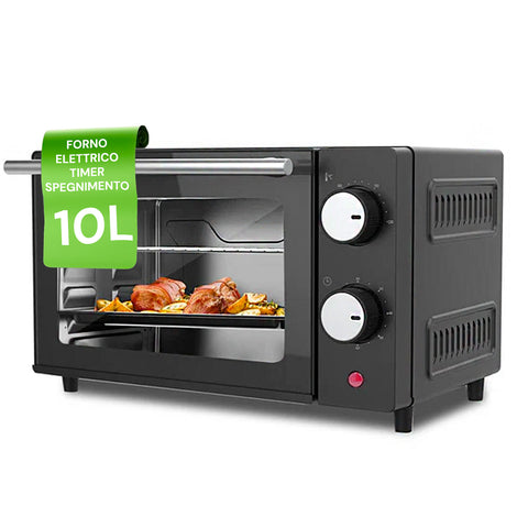 Four électrique avec minuterie 10l 650w noir