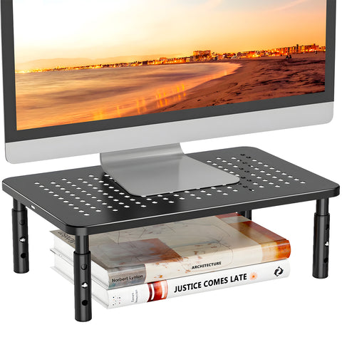 Support de bureau réglable pour moniteur en plastique et acier max. 20kg