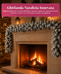 saint joy ghirlanda natalizia innevata 280 cm con rami modellabili in pvc ean 8050043128133