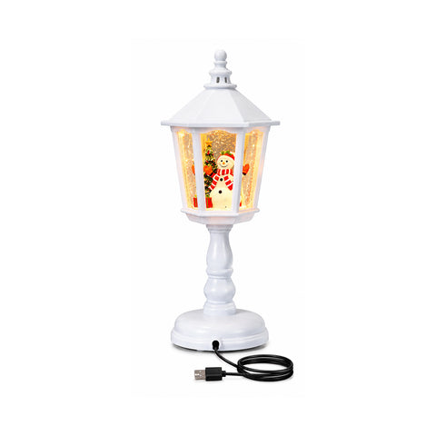 saint joy lampada natalizia con neve luci led e musica usb 2 colori ean 8050043128195