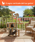 puppy lovers tiragraffi per gatti 120 cm con cuccia e amaca multilivello varie colorazioni ean 8054806950542