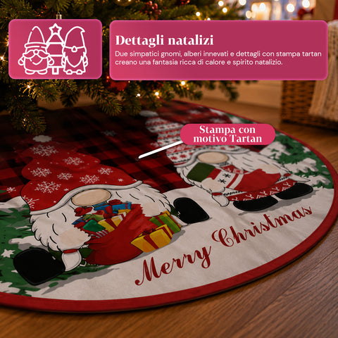 saint joy copri base albero di natale a120 cm in peluche 4 fantasie ean 8050043128331