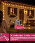saint joy luci natalizie da esterno solari con telecomando 4 lunghezze ean 8050043128454