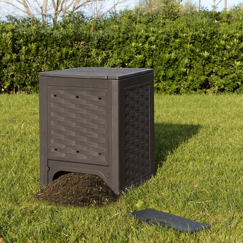 immagine-3-toomax-compostiera-da-giardino-in-rattan-300l-antracite-ean-8009371065016