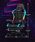 nexor sedia gaming reclinabile con poggiapiedi estraibile cuscino lombare e poggiatesta ean 8052879011771