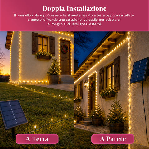 saint joy luci natalizie da esterno solari con telecomando 4 lunghezze ean 8050043128454