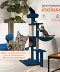 puppy lovers tiragraffi per gatti 120 cm con cuccia e amaca multilivello varie colorazioni ean 8054806950542