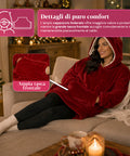 saint joy coperta con maniche e cappuccio felpa coperta oversize 2 colori ean 8050043128386