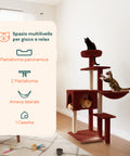 puppy lovers tiragraffi per gatti 120 cm con cuccia e amaca multilivello varie colorazioni ean 8054806950542