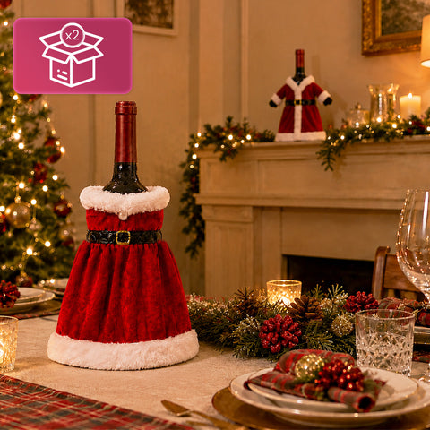 saint joy copri bottiglia natale set 2 pezzi cappotto e abito con cintura ean 8050043128423