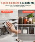 avilia home organizer in acciaio con 4 contenitori estraibili e ripiano superiore 35x105x12 cm portata 10 kg ean 8052879011559