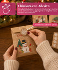 saint joy sacchetti natalizi set 24 bustine in carta kraft con adesivi ean 8050043128126