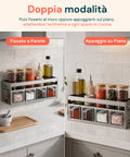 avilia home organizer in acciaio con 4 contenitori estraibili e ripiano superiore 35x105x12 cm portata 10 kg ean 8052879011559