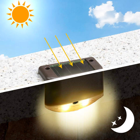 Lot de 2 spots LED solaires muraux 0,07w 4000k