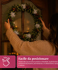 saint joy festone natalizio 150 cm con pigne e bacche rosse rami modellabili ean 8050043127976
