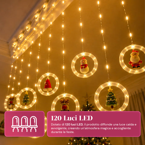 saint joy luci natalizie a batteria 10 pendenti led con decorazioni assortite ean 8050043128232