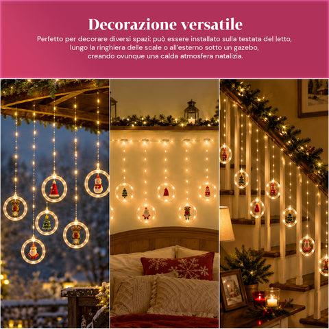 saint joy luci natalizie a batteria 10 pendenti led con decorazioni assortite ean 8050043128232