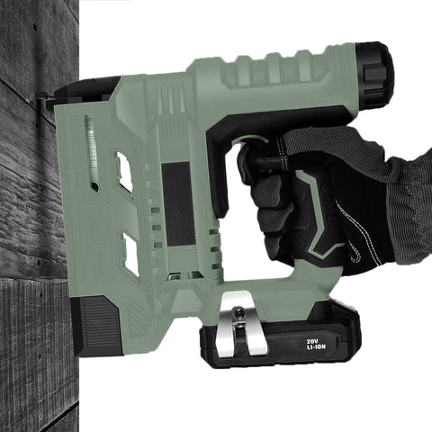Accutacker en -spijkerpistool met diverse nietjes en spijkers, 20 V - 230 Hz