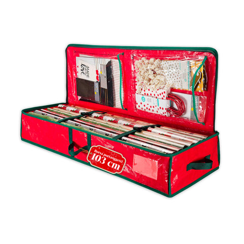 Multifunctionele organizer voor kerstdecoraties van Oxfordstof met handgrepen en vakken