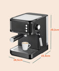 Dimensioni compatte 28,5x23,4x29,2cm ideale per cucine moderne, piccoli ambienti e uso in ufficio, design salvaspazio, nera
