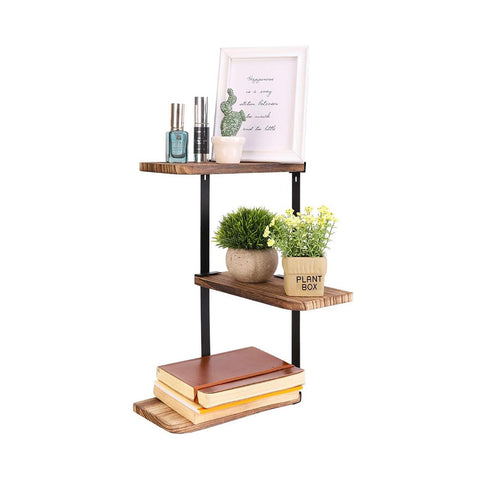 Wandrek met 3 planken, maximaal 3 kg – rustieke stijl met modulair ontwerp