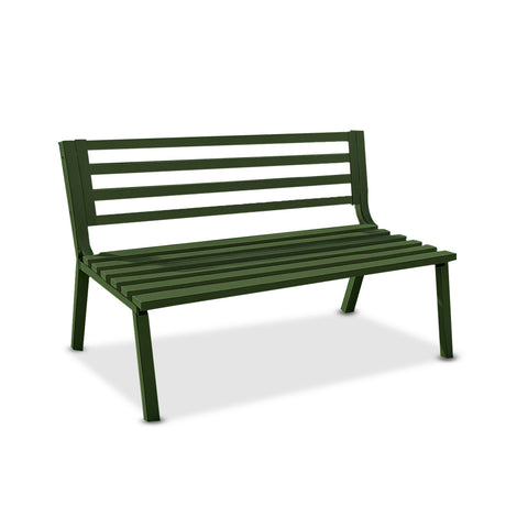 Banc Montecarlo vert en acier peint avec design moderne