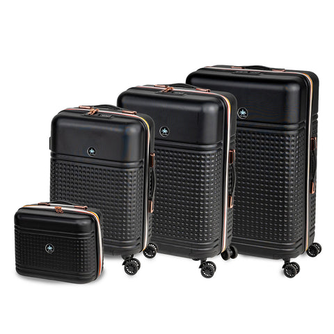 Set de 3 valises en ABS - trolley 55/66/76 cm et trousse de toilette