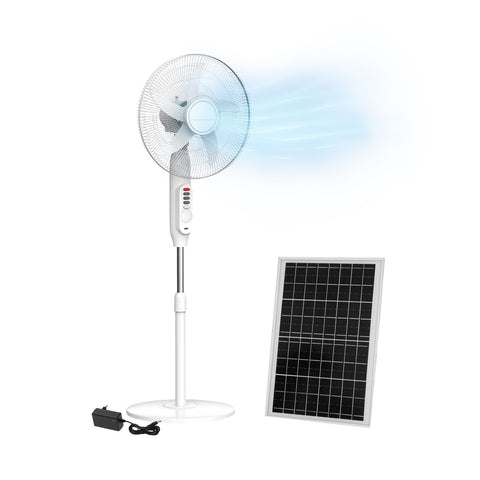 Ventilator met zonnepaneel – stil en met oscillatiefunctie