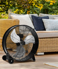 Ventilatore Industriale da Terra 240W 3 Pale in Metallo e 3 Velocità Portatile Nero -DCG-Ean-8052780963299