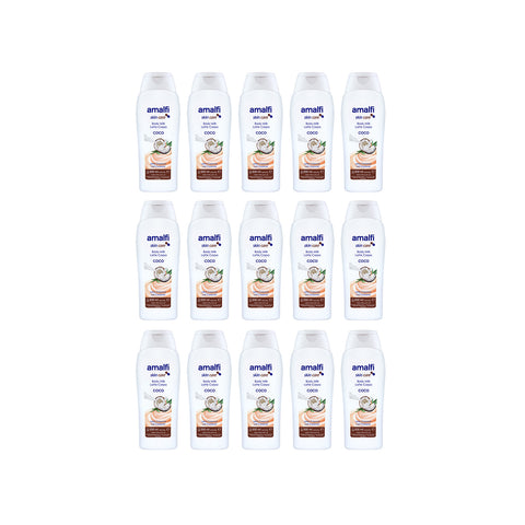 Set van 15 flacons lichaamsmelk op basis van kokos van 500 ml