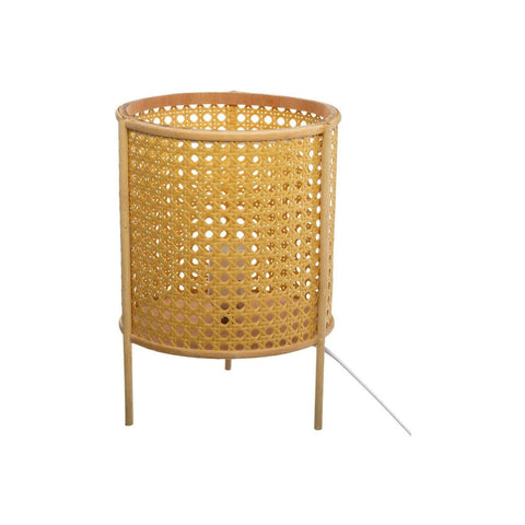 Lampe de table en bambou et rotin 28 cm