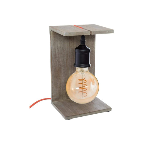 Decoratieve lamp met houten voet
