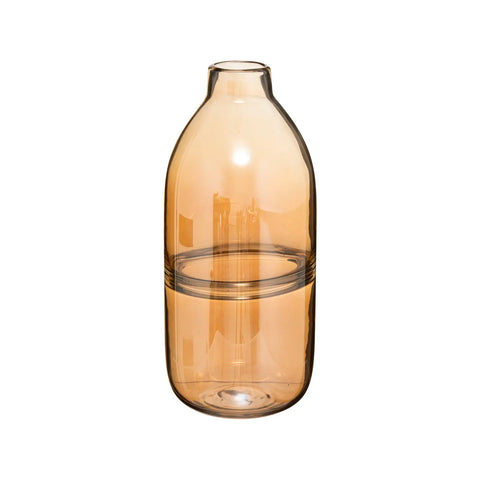 Vase en verre Line ambré H30cm