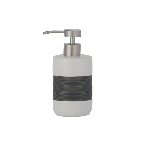 Distributeur de savon blanc et gris