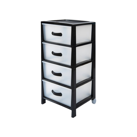 Commode Futura à 4 tiroirs noir