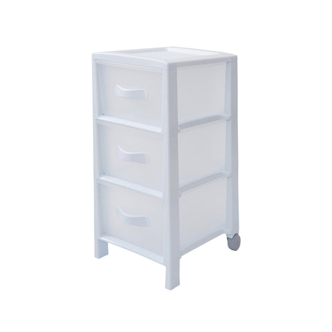 Commode Futura Slim à 3 tiroirs blanche