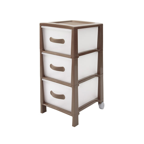 Commode Futura Slim à 3 tiroirs moka