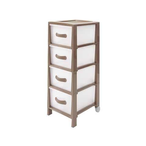 Caisson Futura Slim à 4 tiroirs moka