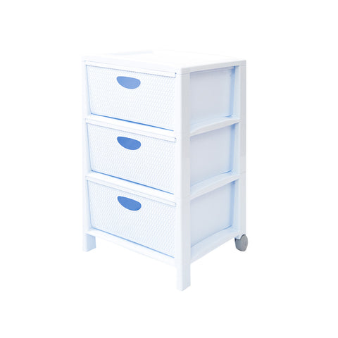 Commode Intreccio à 3 tiroirs blanche