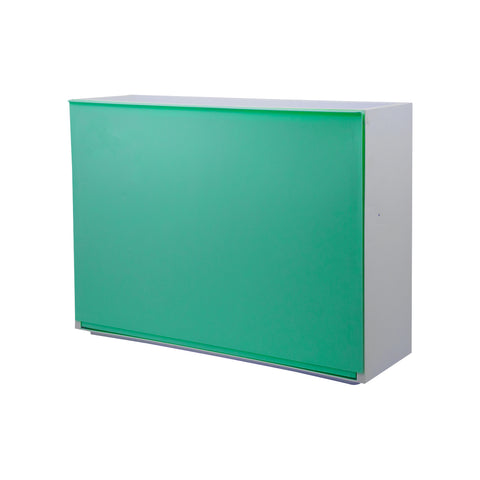 Gladde wandgemonteerde schoenenkast 16x51,5x39 cm groen
