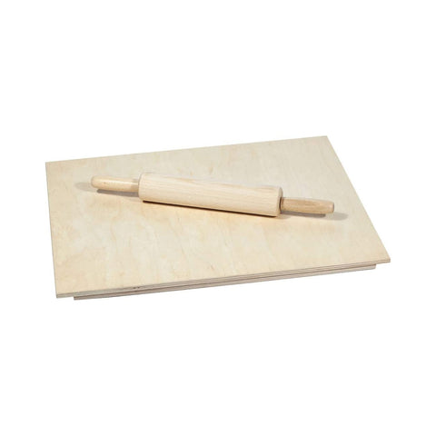 Pizzaservies met draaibare deegroller 40 cm