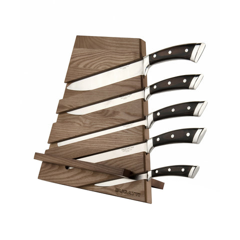 Bloc en bois multifonction avec 5 couteaux