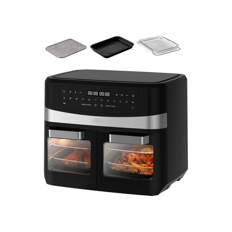 Heteluchtfriteuse met oven, 12 l, met 2 deuren, 12 programma's en 6 accessoires