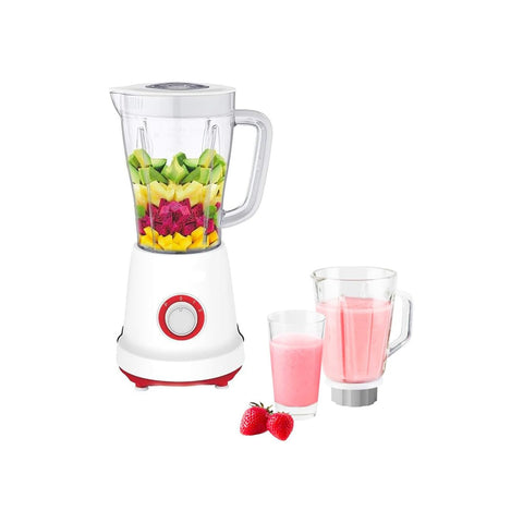 Blender avec carafe en verre de 1,5l 500w rouge